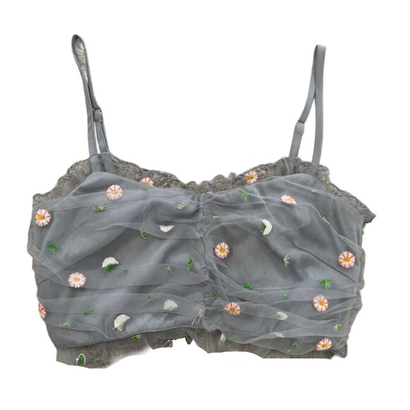 LE LIS Collection Gray Floral Top (Small) and Skirt (Medium) Set Festival - Picture 5 of 12